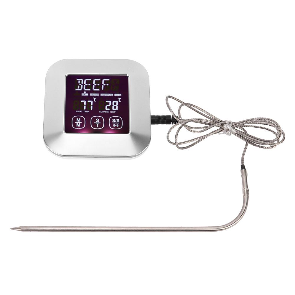 Küchen Kochen Digital Touchscreen Lebensmittel Fleisch Thermometer Timer Werkzeug mit Sonde
