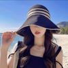 Fashion Adjustable Fisherman Hat Simple Foldable Wide Brim Beach Cap Anti UV Sun Hat for Woman