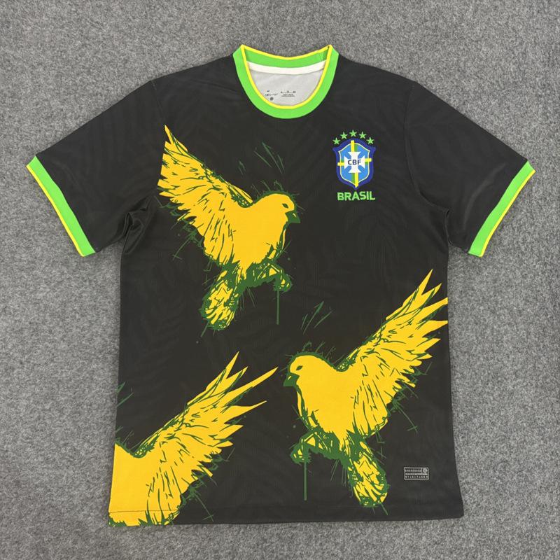 New Brazil Special Edition Jersey: Peace Dove Cartoon T-shirt with Star Player Number