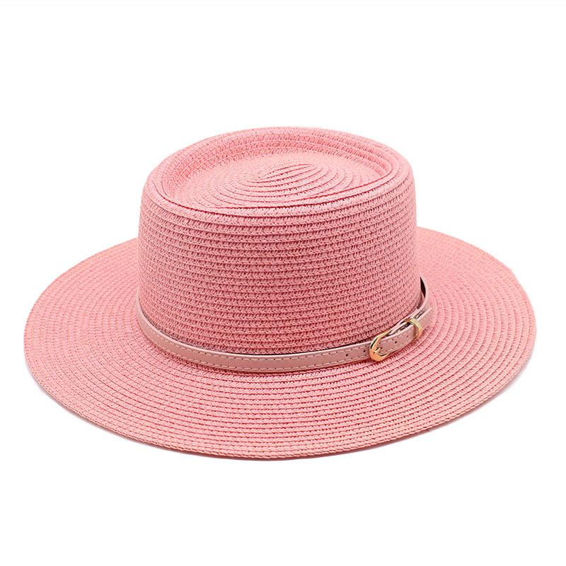 Grass Green Straw Hat Women'S Summer Bump Top Top Top Hat Seaside Vacation Beach Hat Internet Celebrity Straw Hat Sun Hat