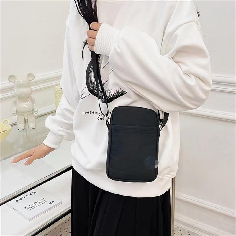 Women Canvas Small Satchel Purse Trend Candy Color Shoulder Wallet Simple Mobile Phone Crossbody Bag
