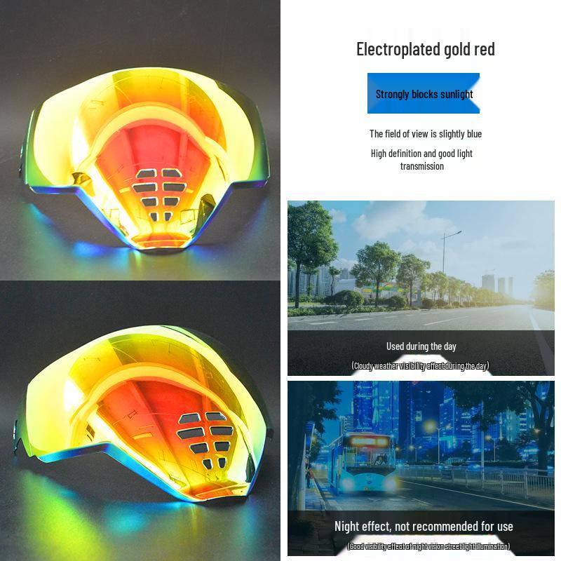 Universal Electroplated High-Definition Lens for Oni Mask Airflite Helmet - Tea Color, Day and Night Compatible