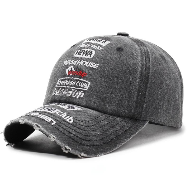 Vintage Cap Men  Letter Embroidery Baseball Cap Women Hole Cap