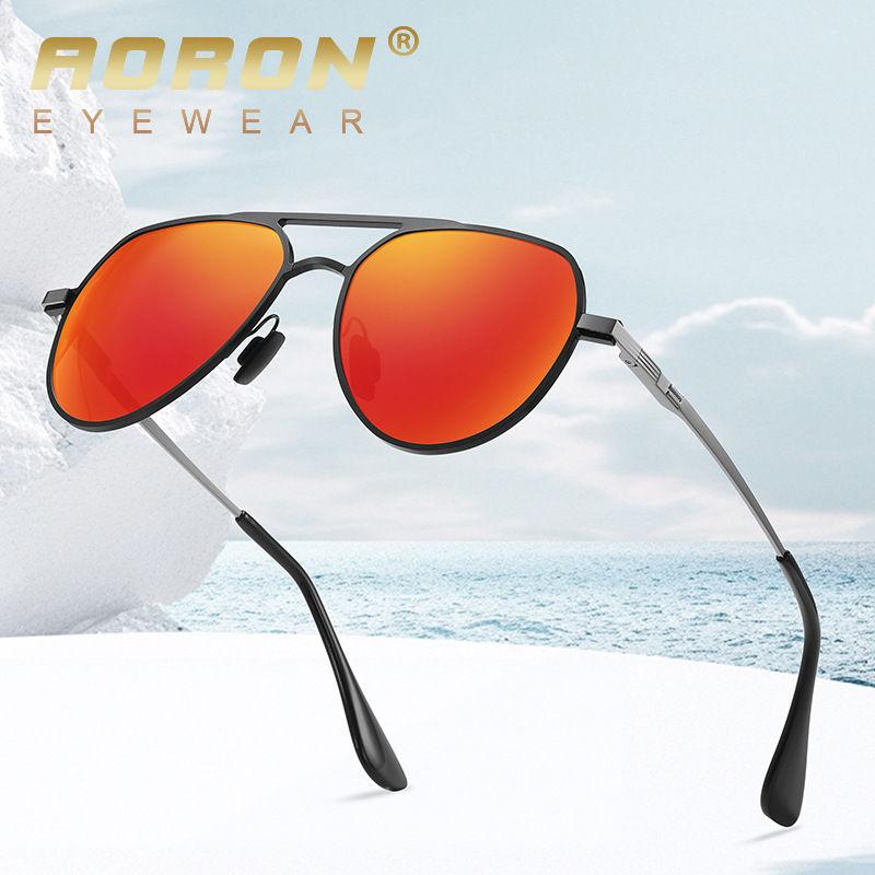 aoron Metal Frame Photochromic Polarized Sunglasses for Men Women Fashion Sports Driving Fishing Glasses UV400