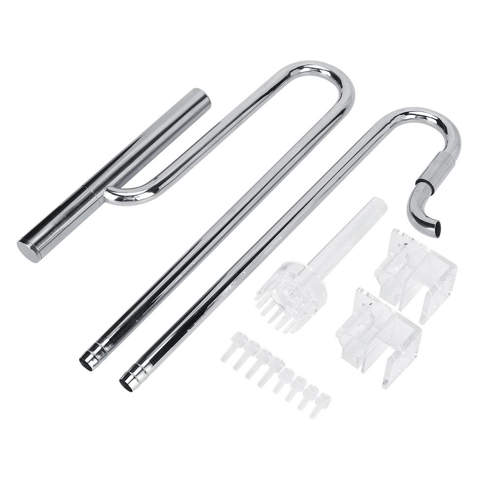 Stainless Steel Aquarium Plant In Out Oil film Skimmer Filter Pipe(12Celsius16 mm)