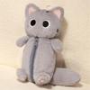 Cartoon Cat Plush Pencil Case Pen Storage Bag Stuffed Animal Siamese Doll Cat Pencil Bag Cute Design Large Capacity Stationery