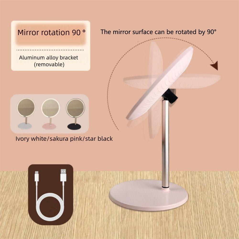 Adjustable LED Makeup Mirror Rotation Portable Cosmetic Mirrors Vanity Mirror with Lights Toilet