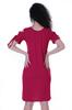 Moomaya Cold Shoulder T-shirt Dress Round Neck Casual Knee Length Summer Dresses For