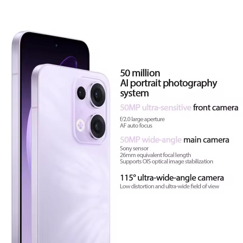 China Version OPPO Reno 13 5G Phone 50MP Rear Camera Dimensity 8350 6.59'' 2K Q10 120Hz AMOLED 5600mAh 80W SuperVOOC Android 15 NFC  ColorOS 15.0