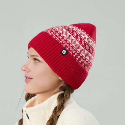 Wintermütze Schal Handschuhe Set für Damen Dick Warm Gestrickte Beanie Touchscreen-Handschuhe Langer Hals-Schal 3-teiliges Set