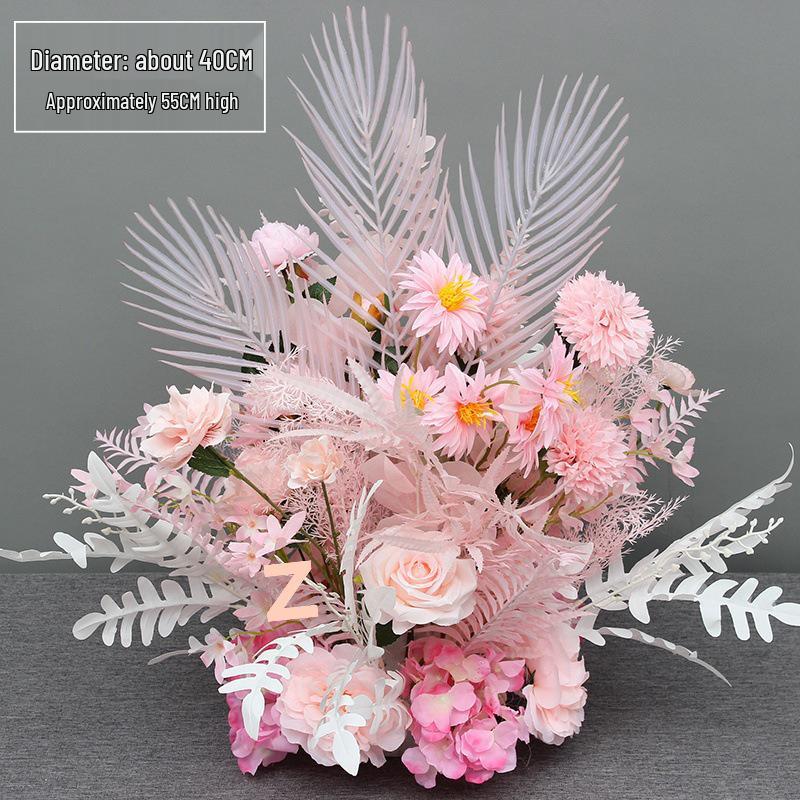 Large Silk Eucalyptus Flower Row for Wedding Aisle Decor