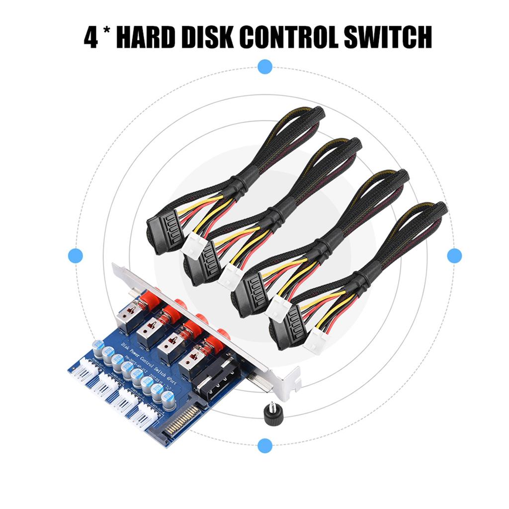 HDD Power Control Switch Hard Drive Selector SATA Drive Switcher For Desktop PC Computer