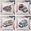 Cartoon Camping Pillowcase Decoration Travel Car Cushion Cover Pillowcase Suitable for Sofa Home Children's Room