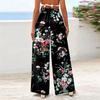 Women's Wide-Leg Casual Flowy Floral Print Pants