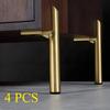 4pcs Modern Golden Metal Furniture Legs - Versatile for Coffee Tables, Kitchen Cabinets & Sofa Feet.