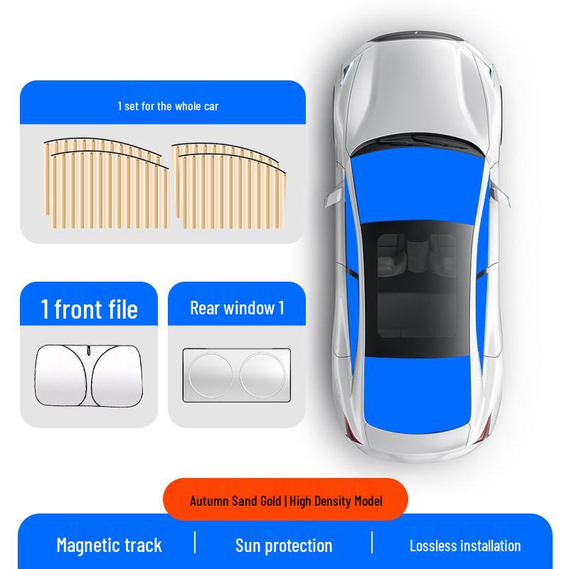Magnetic Car Sunshade Privacy Curtain No-Install for Rear Seat Windows