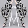 Original Vintage Ethnic Style Spring New Elastic High Waisted Haren Pants Women's Printed Dot Patchwork Pockets Casual Trousers