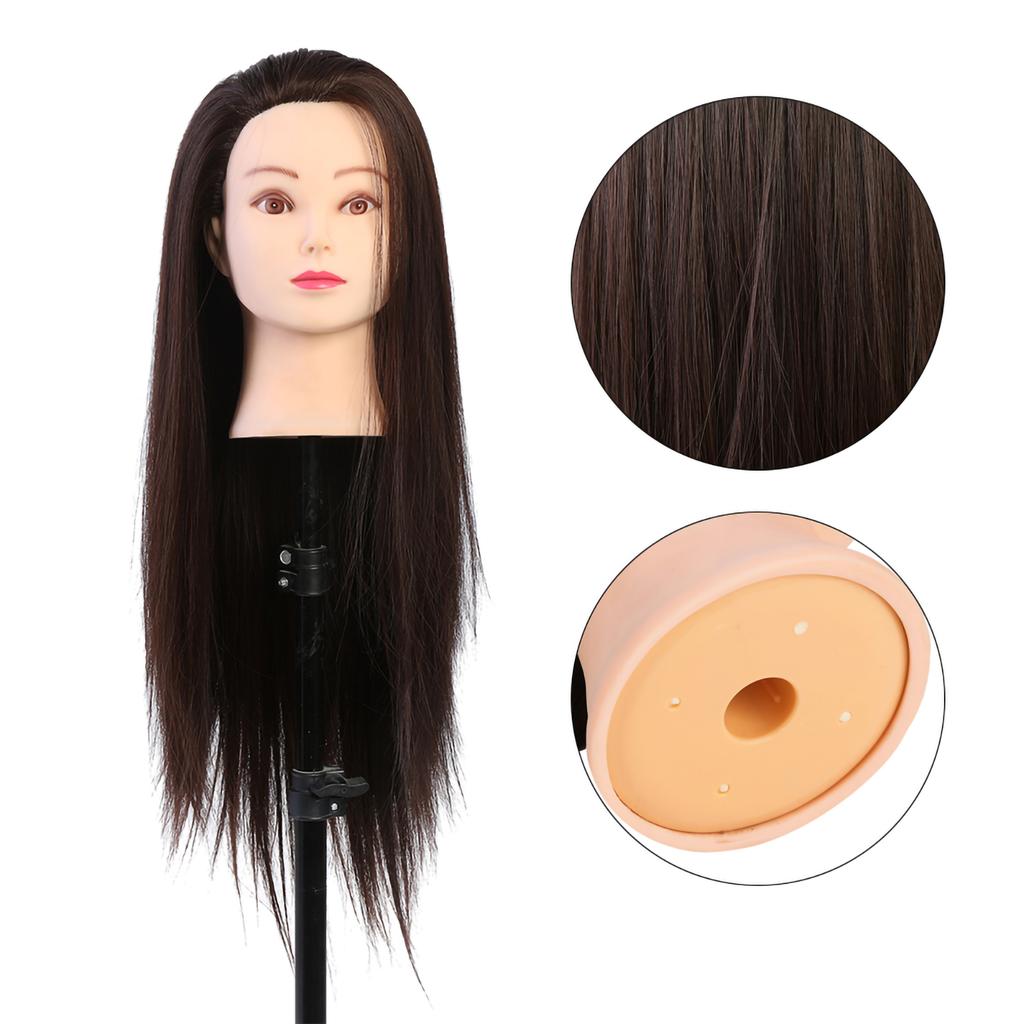 Makeup Mannequin Head Hairdresser Training Head Cosmetology Doll Head Blond Dark Brown