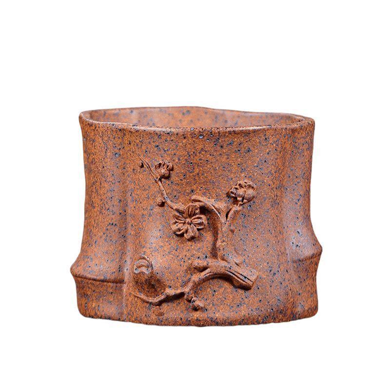 

115ml Yixing Zisha Tree Stump Wood-fired Porcelain Teacup Elegant Tea Bowl Cute Cup Tea-tasting Smelling Cup Chazhan Master Cups