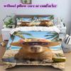 Animal Beach Vacation Pattern Bedding,Quilt Set Quilt Cover Pillowcase Home Birthday Gift (1*duvet cover+2*pillowcase,without core)