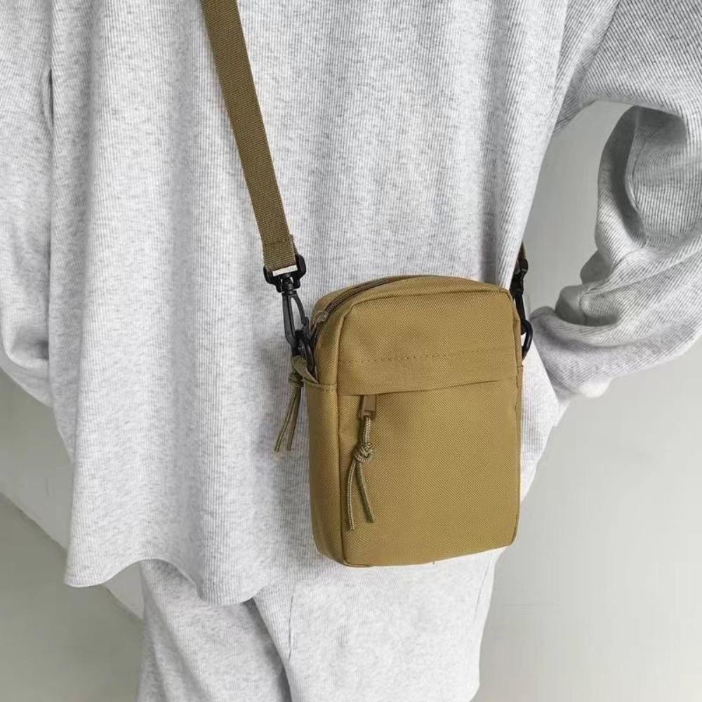 Korean Style Men Shoulder Bag Oxford Simple Phone Bag Simple Canvas Crossbody Bag  Outdoor