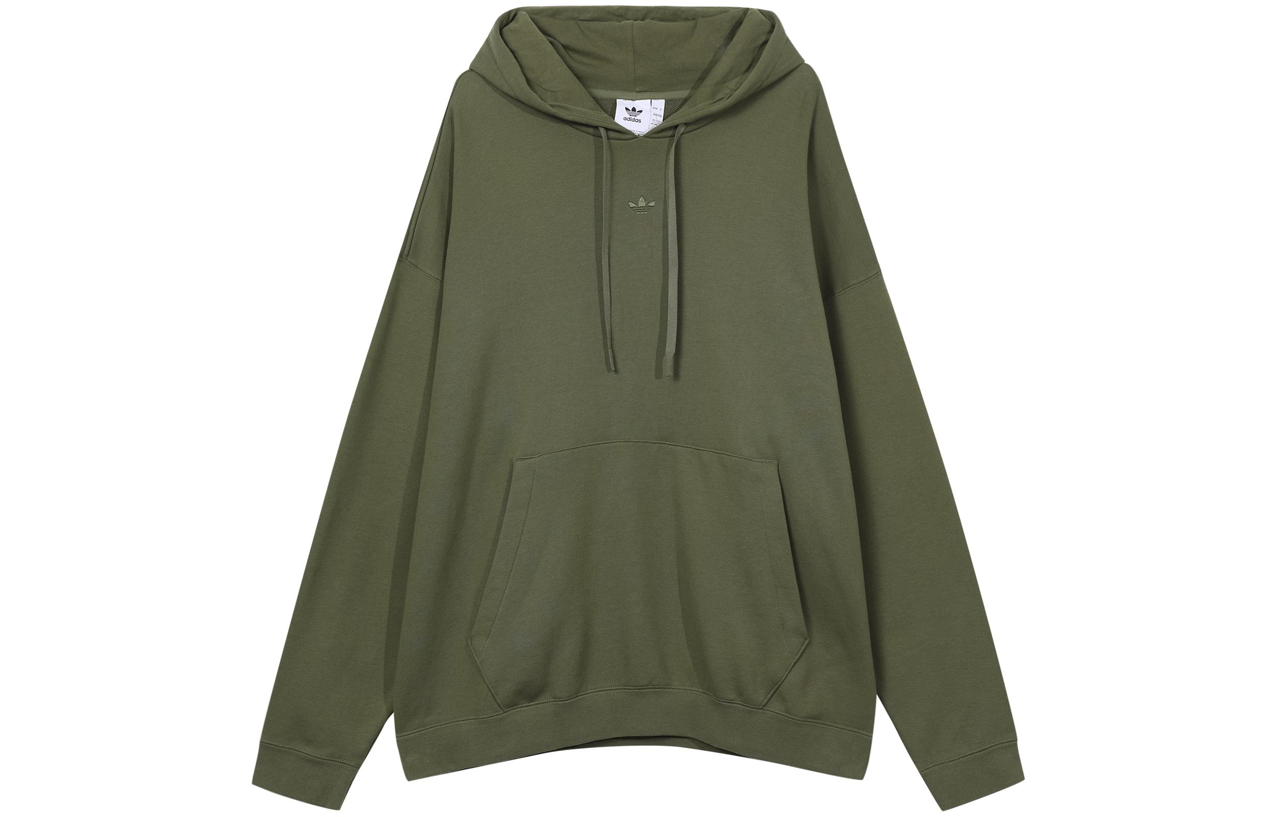Adidas Originals Sweatshirts Men s Green Hooded Moderate Regular HL4109 XS