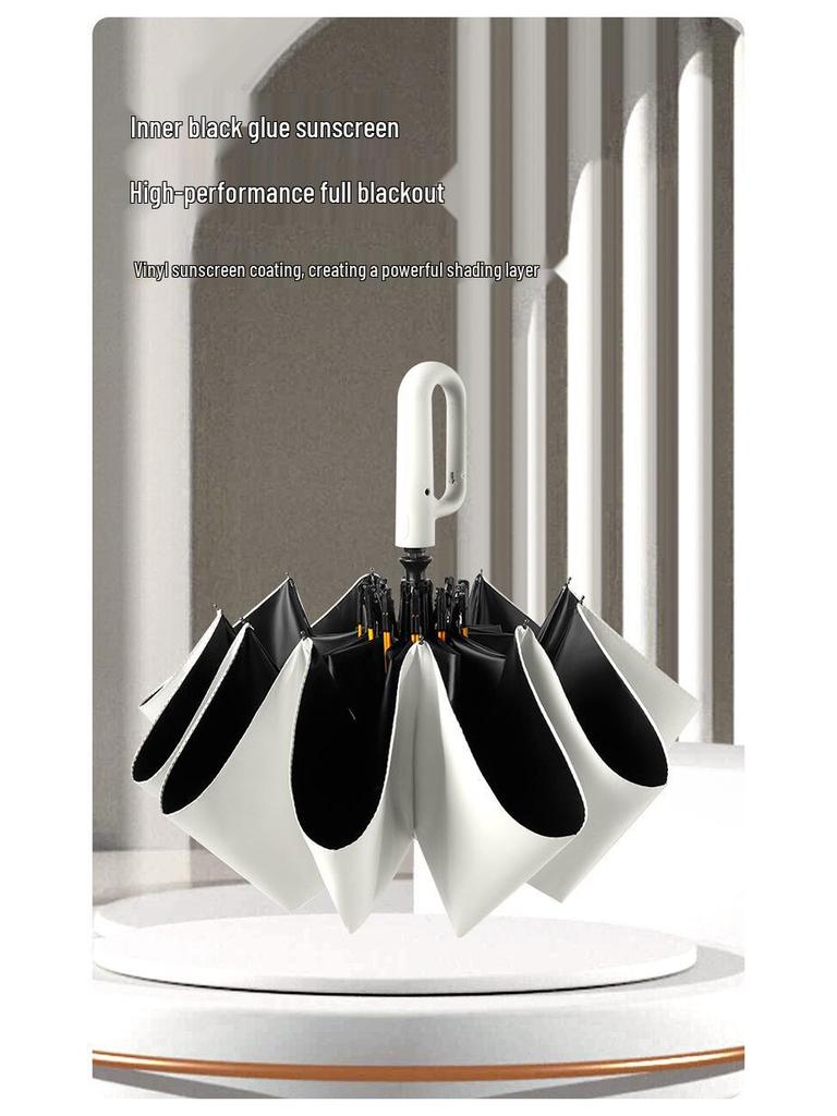 23" Double Rib Dual-Use Automatic Umbrella: Sun & Rain Protection for Two