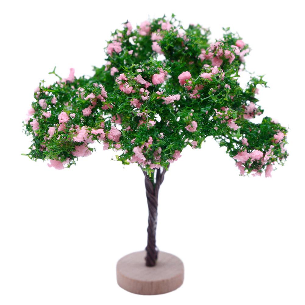 Plastic Miniature Simulated Trees for Model Train Displays and Architectural Landscapes Enhancing Overall Scene Realism