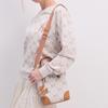 New MLB Artificial Leather Shoulder Bag Crossbody Bag Handbag Clutches Student Backpacks Unisex Cream 3ACRS054N-50CRS