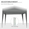 3x3(m) Pop-Up Gazebo, with Curtain Walls and Windows, Grey