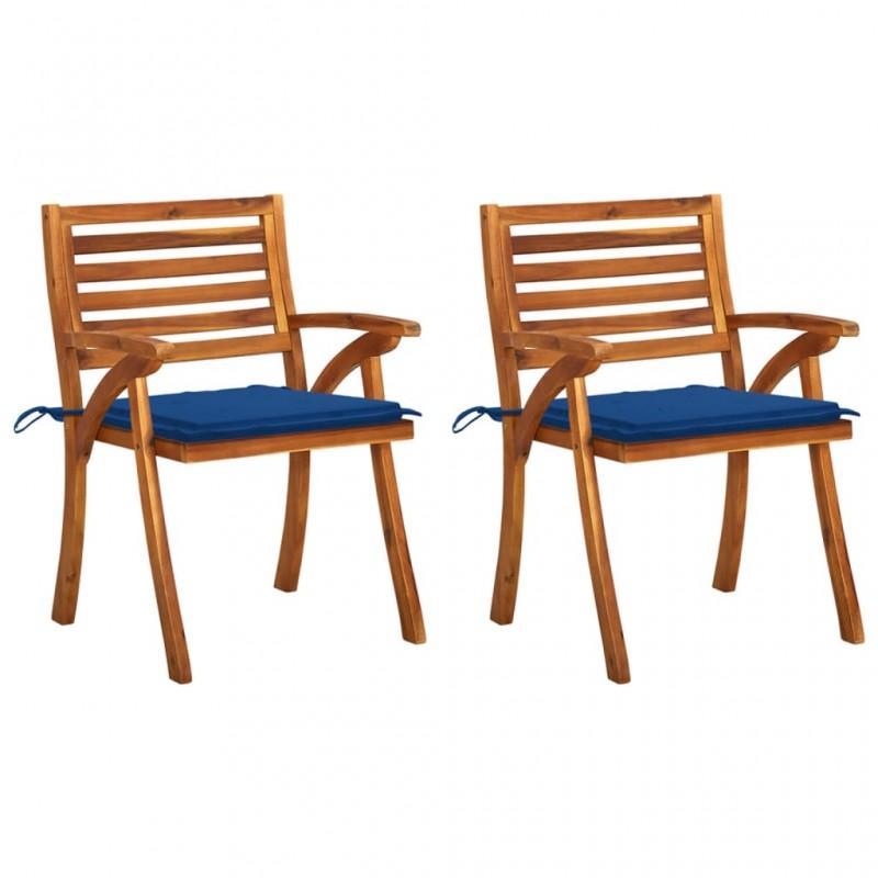 Day and Night - Day and Night Garden Dining Chairs with Cushions 2 Pcs Solid Acacia Wood