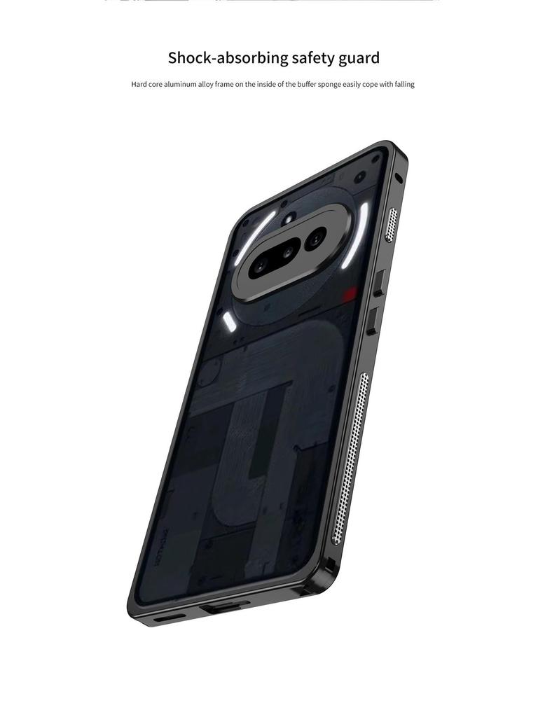 Shockproof Heat-Dissipating Metal Case with Lens Protection for Nothing Phone 3A
