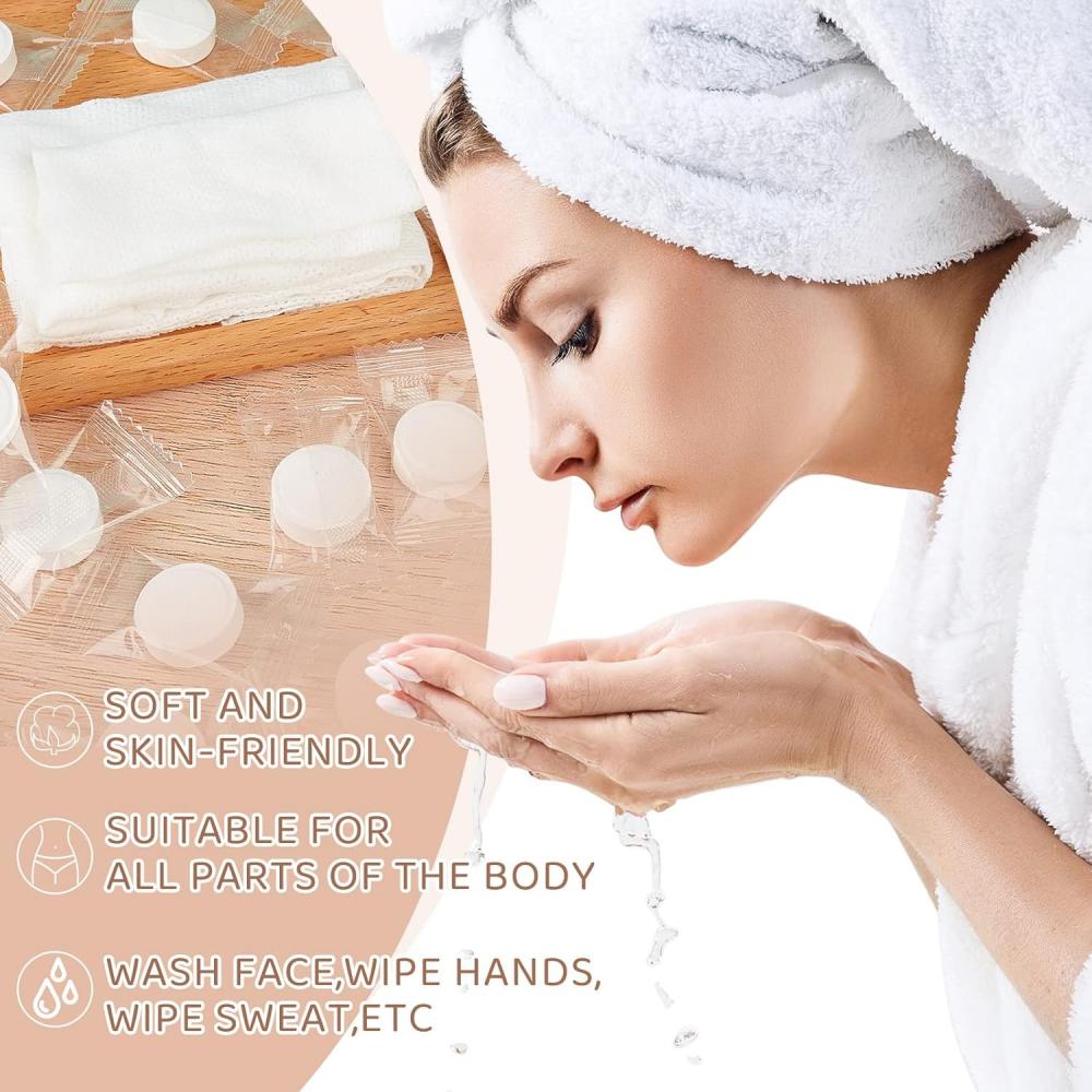 50/100/200 compressed towel cotton mini hand wet wipes sheet towels, suitable for travel, home, beauty, camping, outdoor sports