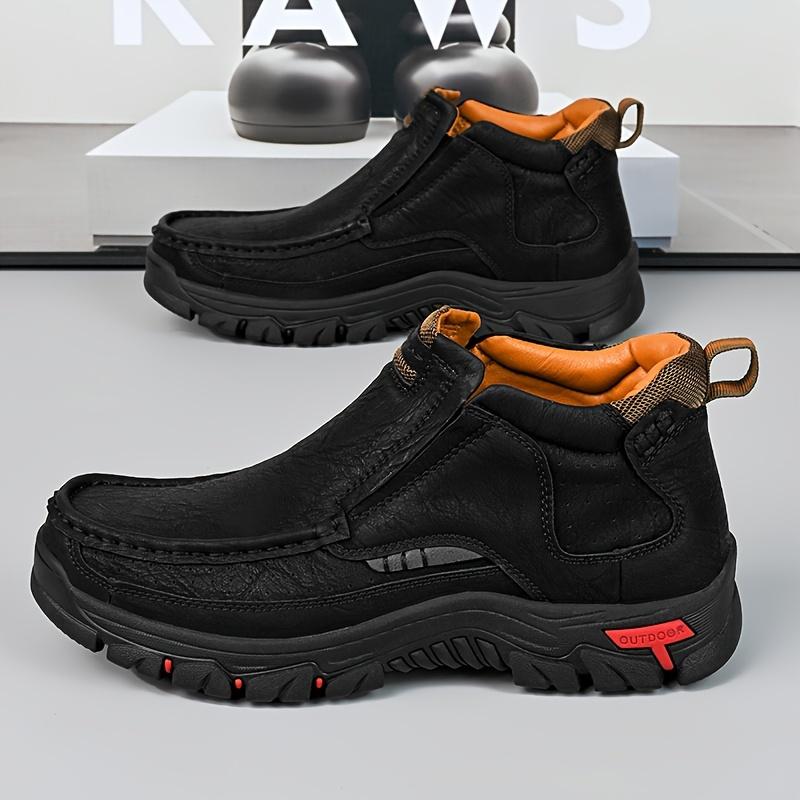 Men's Mid-Top Casual Hiking Boots - Slip-Resistant, Comfortable & Versatile for All Seasons, Men's Boots, Warm, Anti Slip, Hiking