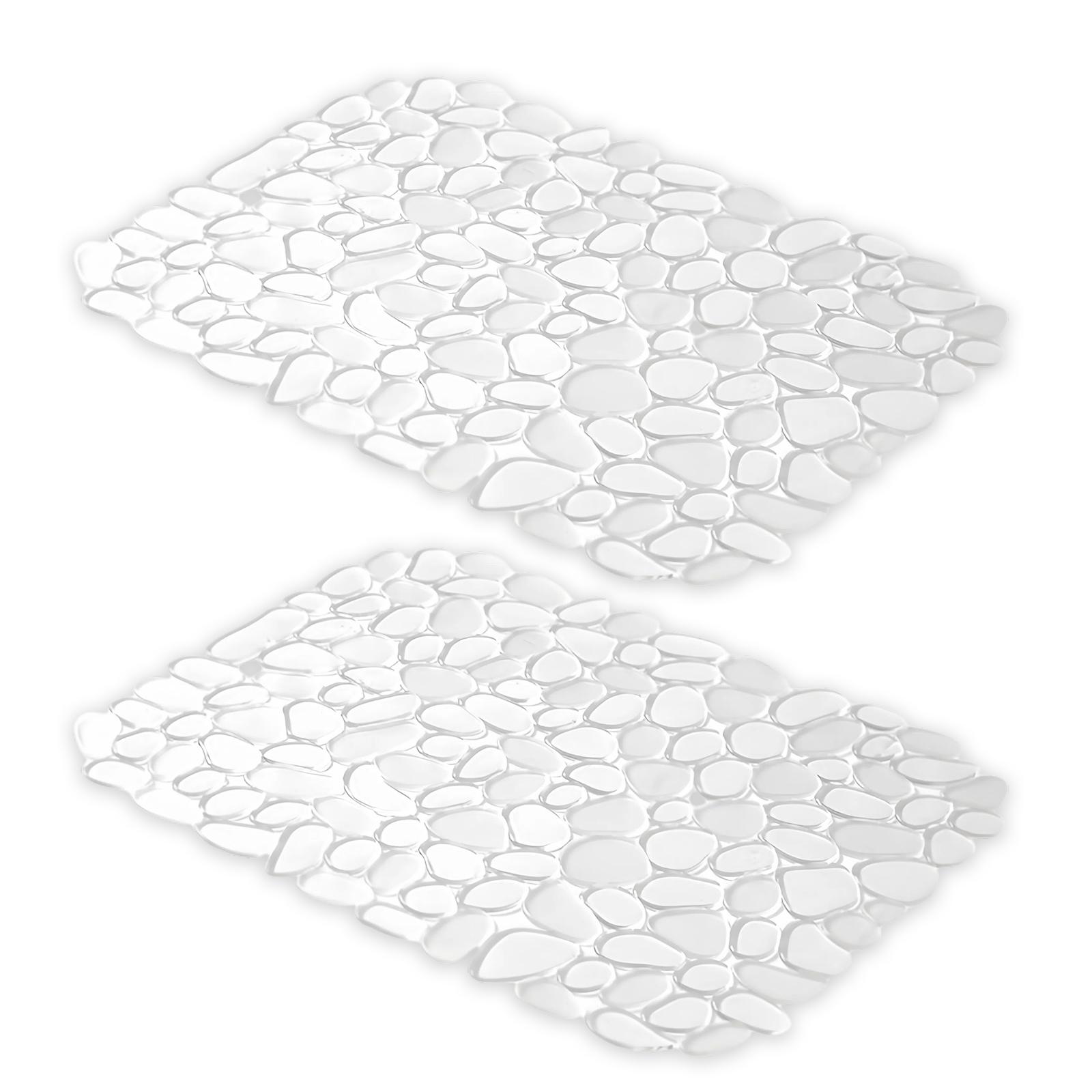 2PCS Silicone Sink Ergonomic Kitchen Drain Mat Airflows Designs Space Saving Rollable Sink Pad for Dish Drying 1