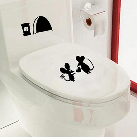 Cute Mouse Couple Love Heart Wall Art Sticker Vinyl Decal Wall Sticker Decor ARI