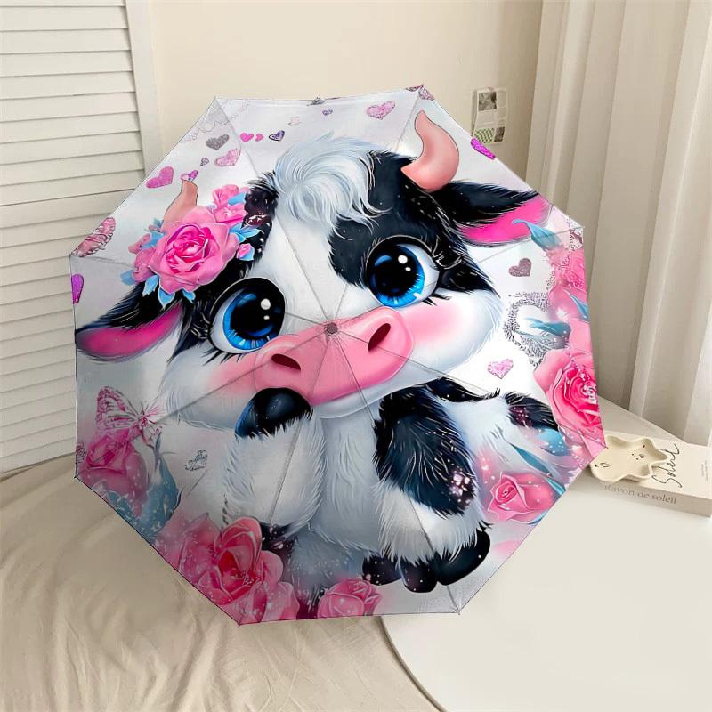 

1PC Cow Umbrella-8-Rib Reinforced, Automatic Open, Lightweight & Durable, Fashion Accessory for Outdoor, H0407