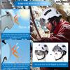 Casco di Sicurezza CE per l'Edilizia con Doppi Occhiali Integrati Visiera Adesivi Riflettenti Elmetto ANSI Cappello da Lavoro Industriale per Ingegnere