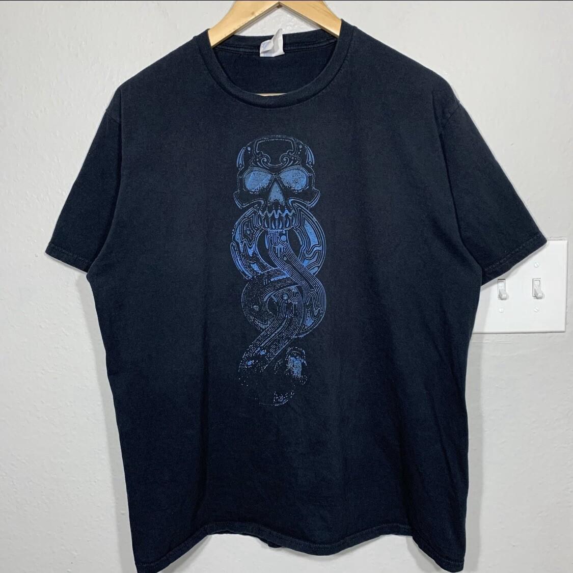 Harry Potter Dark Mark Tattoo Skull Snake Y2K Gothic Style Tee Large S