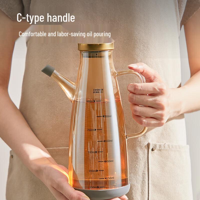 COOKER KING Borosilicate Glass Oil Dispenser - 600ml (2-Pack)