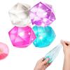 4Pcs Stress Cube Fidget Toy Slow Rebound TPR Anxiety Relief Rhinestone Squeeze Ball Toy Clear Ice Squishes Sensory Toy Kids Teens Adults Gift