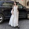 French White Fairy Dress Suspender Skirt Seaside Vacation Dress Female Slim Summer Skirt Niche Temperament Long Dress