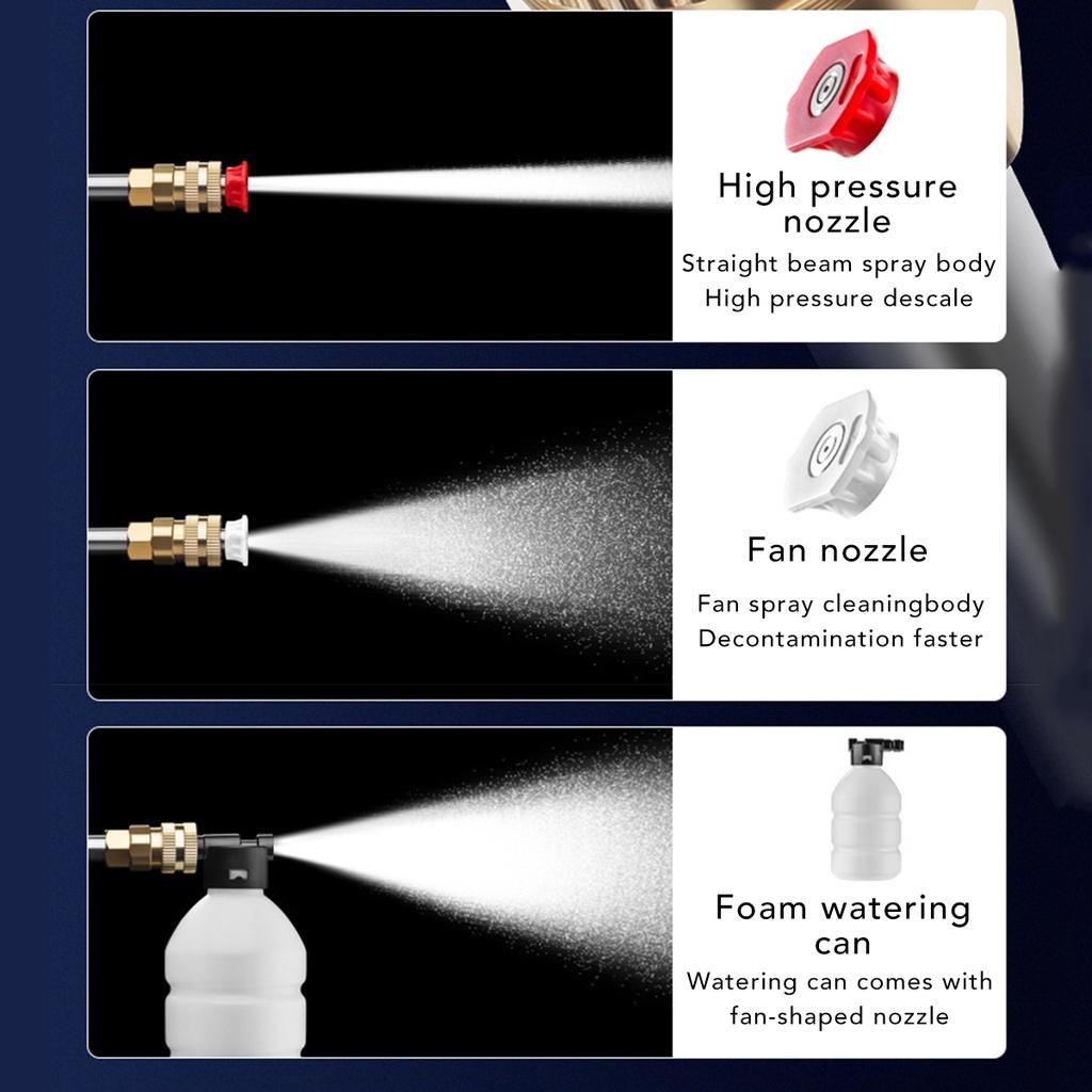 88V Handheld Cordless High Pressure Car Washer Automatic Sprayer Car Washing Machine Cleaner Fit for Battery 1000W