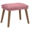 Rocking Chair with Footstool Pink Velvet