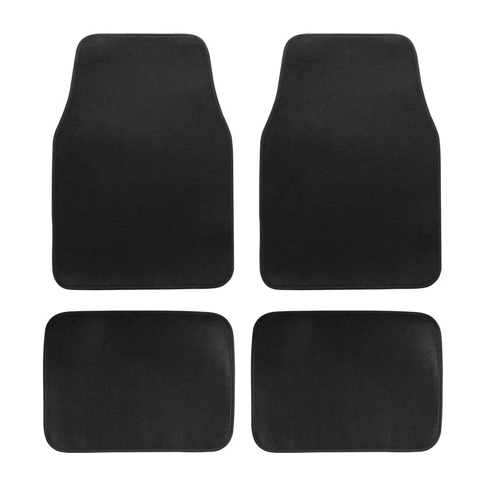 

Universal Car Floor Mat Front & Rear Automotive Carpet Floor Mats For Auto SUV Sedans Vans Accessories Dirt and wear-resistant Set Black