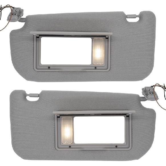 NHILES Driver Left Side Sun Visor Replacement Fits for KIA Sportage 2005-2010 Sunshade Without Light 85202-1F090LX Color Gray