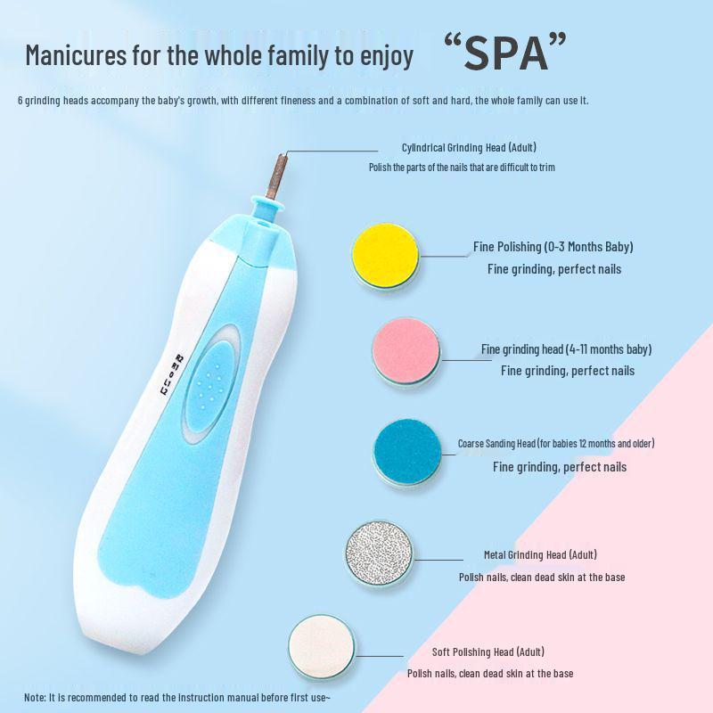 Multifunctional Baby Electric Nail File & Anti-Scratch Clippers Set
