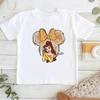 Children's Cute Princess Print T-Shirt, Soft Cartoon Clothing