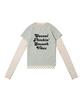 CARGOBROS FOR WOMAN Dot See-Through Long Sleeve Layered Casual Short Sleeve Tee Set (Ivory/Melange)