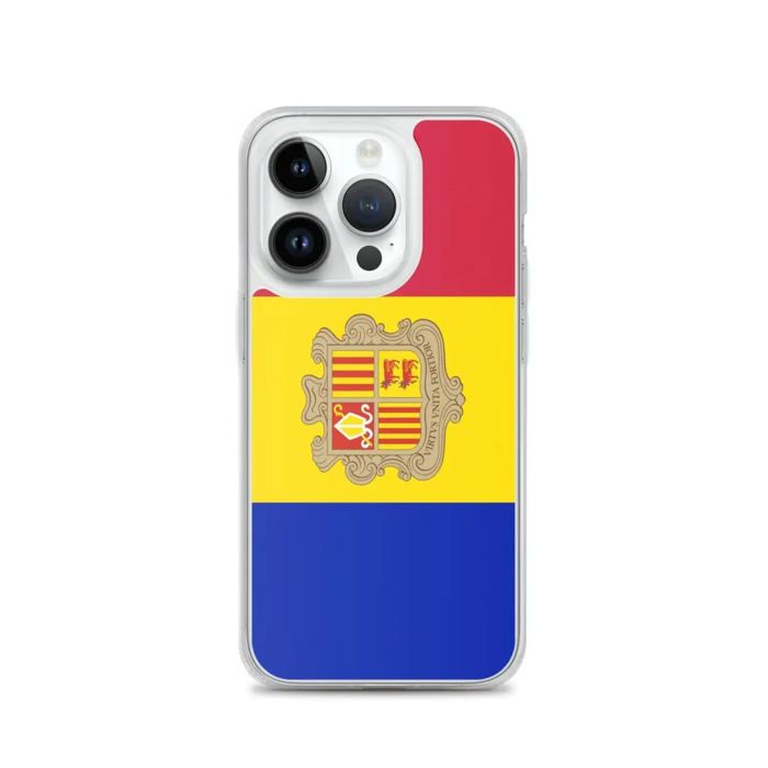 Coque Télephone Drapeau Andorre - iPhone 14 Pro